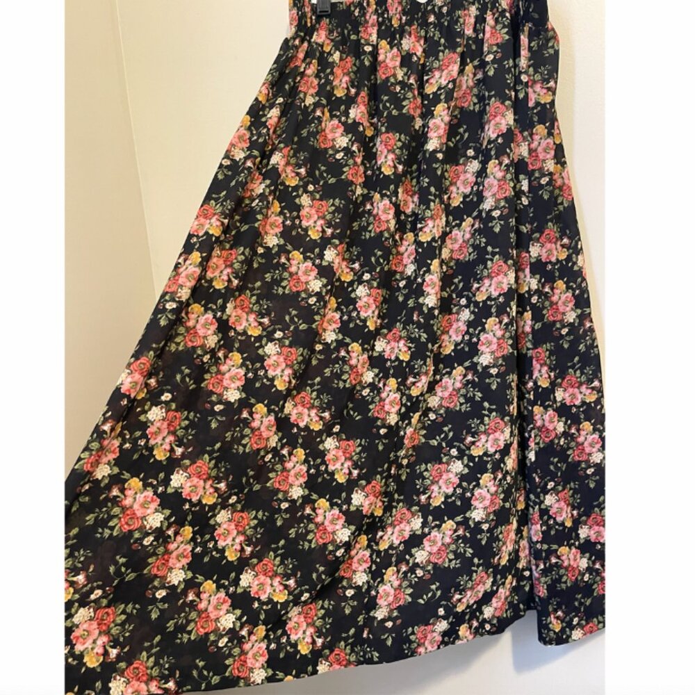 Vintage Laura Dana Floral Maxi Skirt | Size 15/16